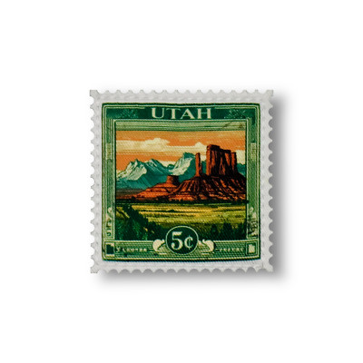 State Postage Stamp Patch | Utah