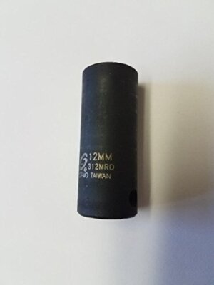 SUNEX  TOOL SU312MRD 3/8 Dr 12MM Semi-Deep ImpactSocket