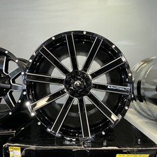 Set Of 4 24x14 -75 6x1356x139.7 Fuel D615 Contra Gloss Black Milled Wheels Set Of 4 24x14 -75 6x1356x139.7 Fuel D615 Contra Gloss Black Milled Wheels