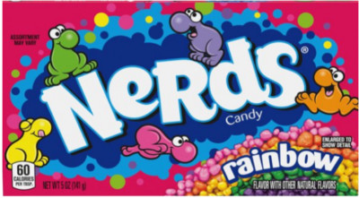 Theaterbox FERRARA NERDS 'Rainbow' Tiny, crunchy Candy 141 gr Import USA