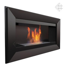 Bio Ethanol Kamin CHARLIE schwarz Wandkamin Deko Bioethanol Wand Kamin