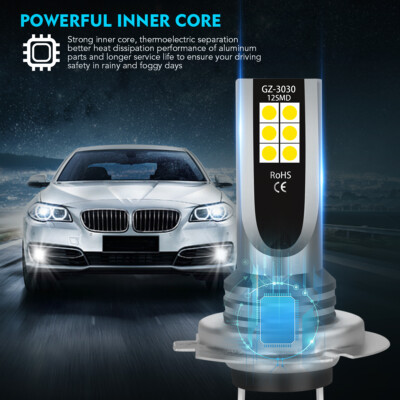 Blue H7 LED Headligh For Kawasaki Ninja ZX6R ZX636C 2003-2006