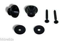 Strap Button Deluxe Large Black with Felt Pad Pair 081152DXBK