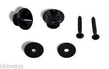 Strap Button Deluxe Large Black with Felt Pad Pair 081152DXBK