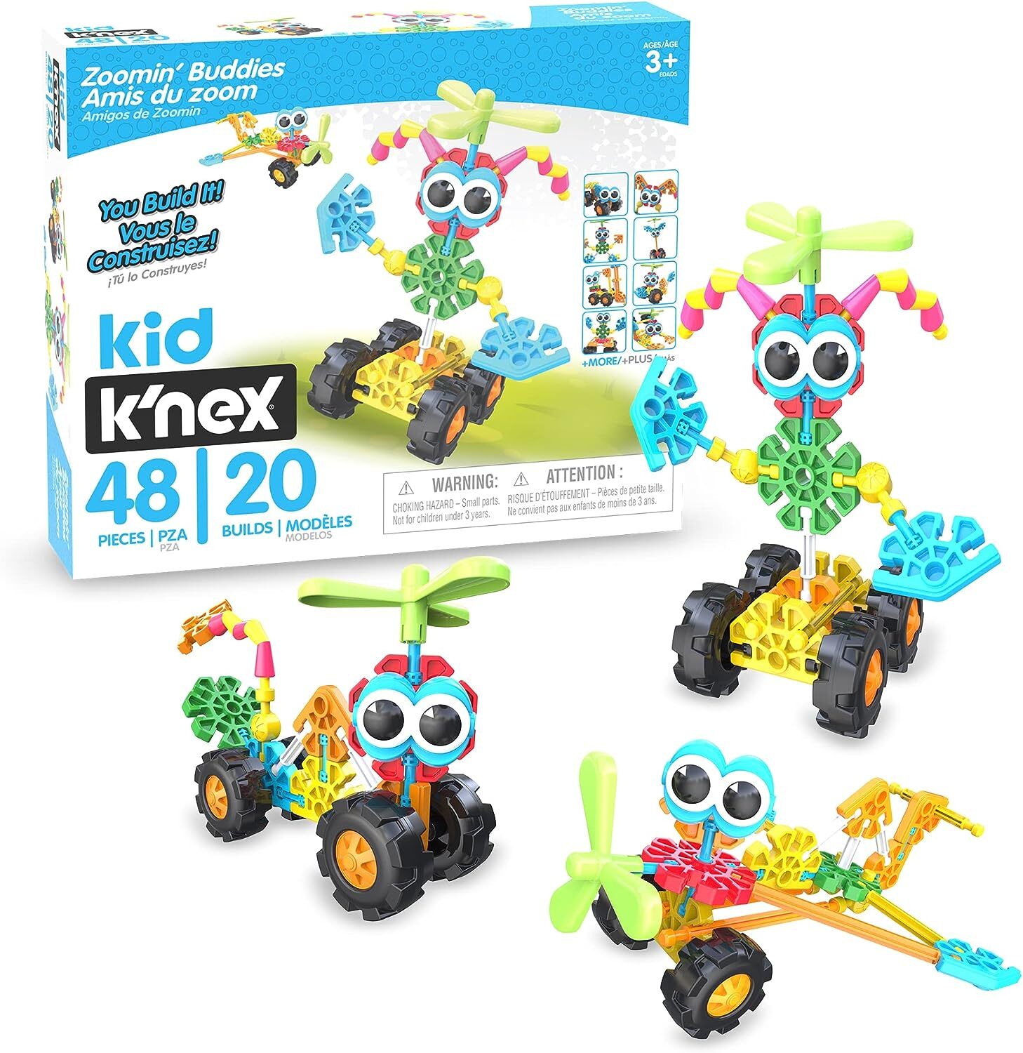 Basic Fun 85053 Детский конструктор KNEX Zoomin Buddies состоящий из 20 моделей 48шт разноцветный 8590₽