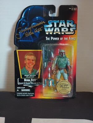 STAR WARS Boba Fett アクションフィギュア　サイン入り Boba Fett STAR WARS Power of the Force SIGNED Autograph Toy Expo