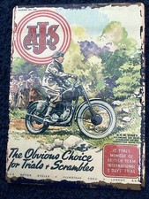 AJS Motorcycle Reproduction Handmade Metal wall Sign 8x10in Vintage Style
