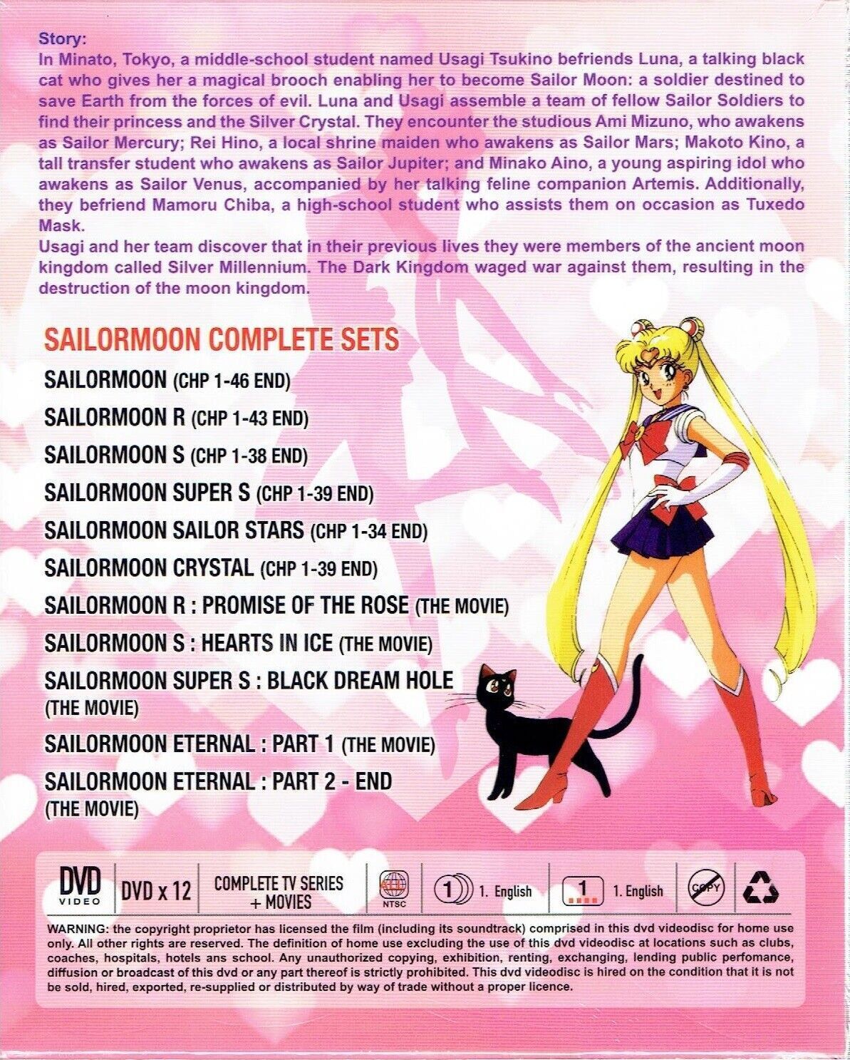 DVD Anime Sailor Moon Crystal Complete TV Series 1-39 End Season 1