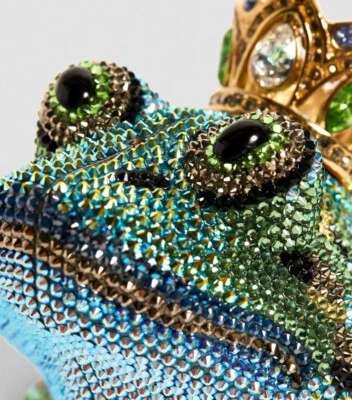 Judith Leiber Frog Prince Charming Evening HandBag Crystal Shoulder Minaudiere g - Image 1 of 4