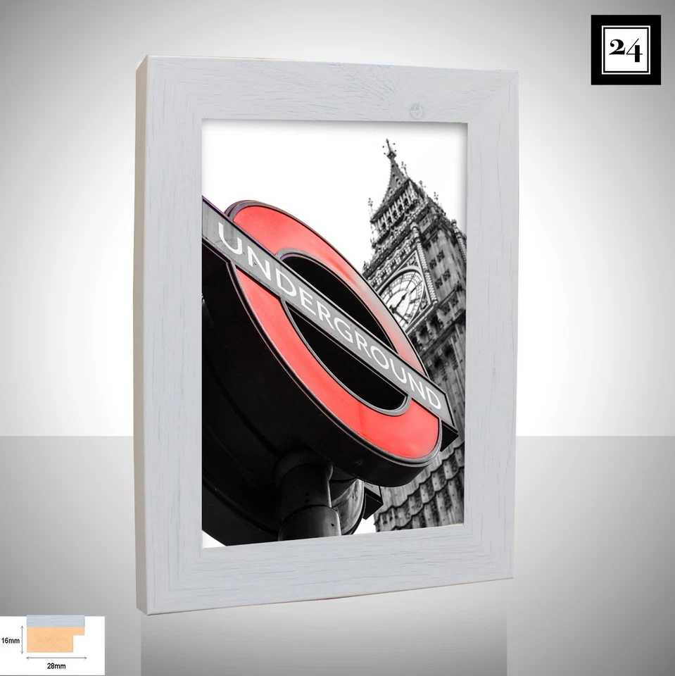 Cadre D'Image Londres Bois MDF Photo Affiche 6 Holz-Farben Moderne 40 Tailles - Photo 3/4