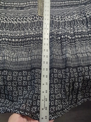 Blusa Catherines 2X 22/24W túnica negra blanca acanalada ligera transparente con cuentas - Imagen 6 de 9
