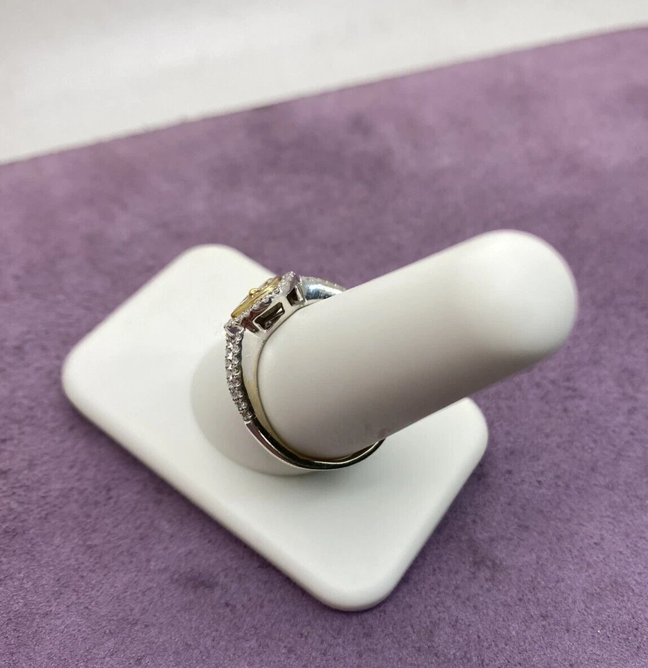 Anillo de oro amarillo de 14 quilates con racimo de diamantes amarillos H-I de 0,76 CTW I2, H-I talla 9,25 1006424-1 Foto 4 de 4