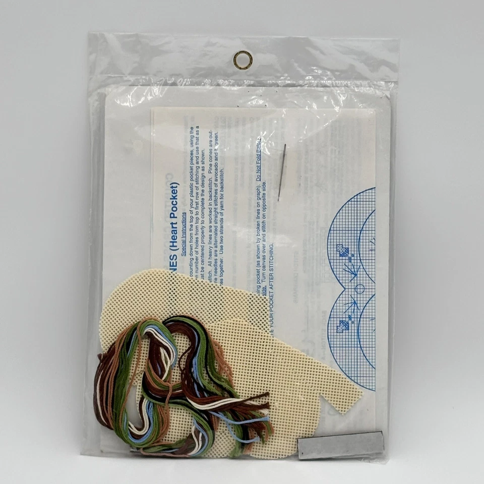 NeedleMagic Cross Stitch Magnet Hanging Plastic Pockets WINTER PINES Kit 2393 - Image 4 of 4