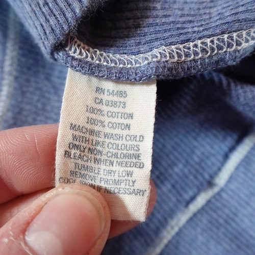 American Eagle Hoodie Youth Large Henley Blue Y2k Waffle Sweatshirt Pullover - Picture 8 of 19