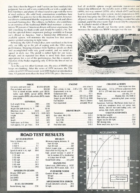 1979 BMW 528i Original Car Review Print Article J532 Foto 2 de 2
