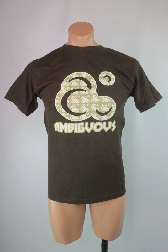 VTG 90s y2k Ambiguous Brown Logo Crew Neck Skate Shirt Size S Skateboarding - Image 3 of 4