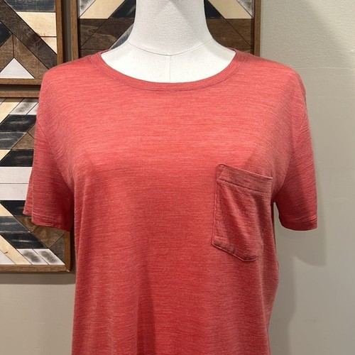 Icebreaker Nature Dye Drayden Short Sleeve Pocket Crew Madder Root S *As-Is* - Picture 2 of 7
