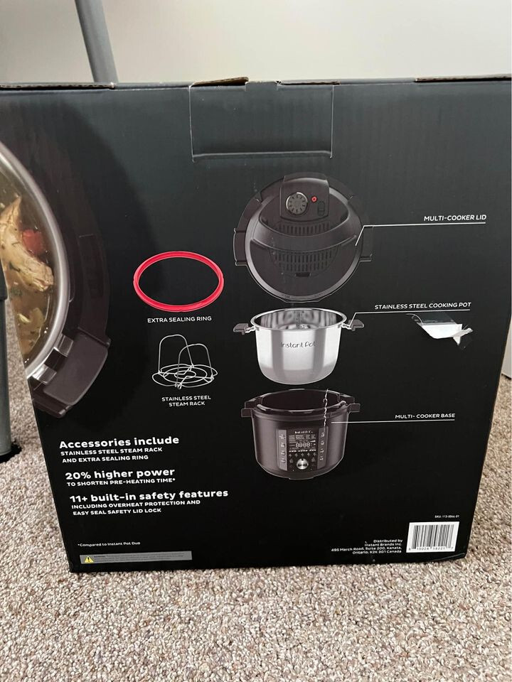 Instant Pot 8Qt Pro Electric Pressure Cooker Black 810028582217 eBay