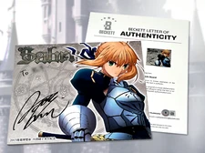 Ayako Kawasumi Autographed Shikishi - Fate/stay night UBW -  Saber - BGS AUTH