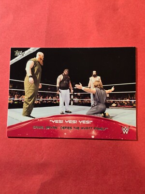 2015 Topps WWE Crowd Chants YES! YES! YES! #7 Daniel Bryan Defies the Wyatt, cd1