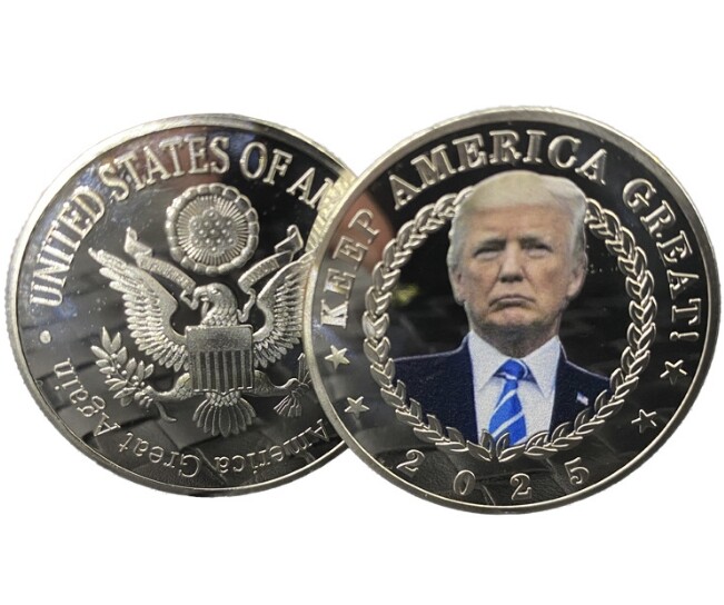 2025 Great 45Th President Donald Trump Commemorative Coin EAGLE USA Flag