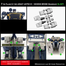 For NEMESIS BRIDGE/LEGACY UNITED G1 SOUNDWAVE Filling KITS Shockwave Lab SL-207