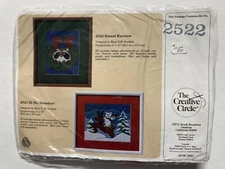 Rascal Raccoon Needlepoint Kit 2522 The Creative Circle NIP SEALED VINTAGE