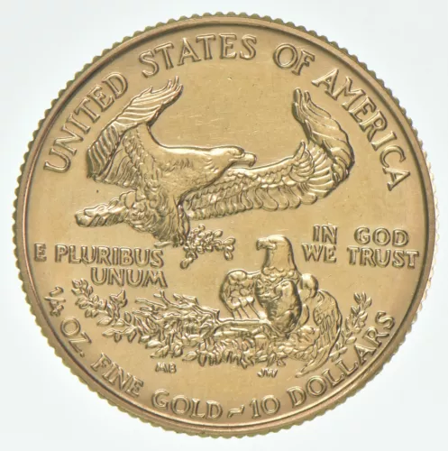 Random Date 1986-2023  $10 American Gold Eagle - 1/4 Oz. Gold - U.S. Gold Coin