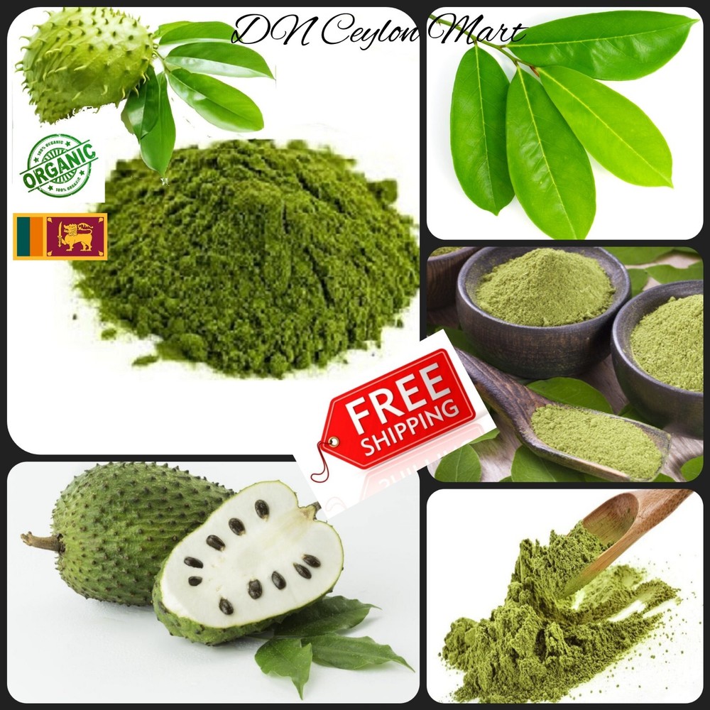 #01kg DRIED SOURSOP LEAF POWDER Organic Natural Annona Muricata Graviola Ceylon