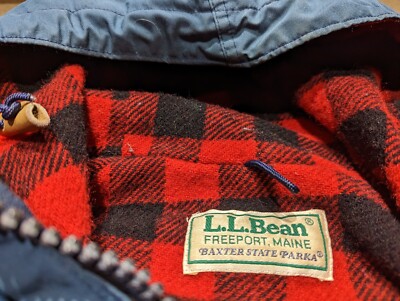 Veste Parka LL Bean Baxter State Homme Taille M - Marron, Doublure Duvet, Capuche Fourrure, Très Bon état
