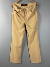 Versace Jeans Couture Womens Beige Gold Big Logo Trousers Pants Jeans Size 31 45