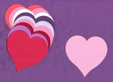 HEART PLAIN 2 die cuts scrapbook cards