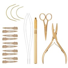 Hair Extension Pliers Kit with Loop Tool Professional Hair Extensions Tool We...