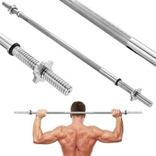Gymtek&reg; Langhantelstange Hantelstange mit Sternverschl&uuml;ssen 120 cm L&auml;nge, &Oslash;28 mm