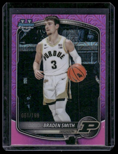 2025-26 Bowman #BCP-94 Braden Smith Chrome Prospects Pink Mojo Refractor #/199