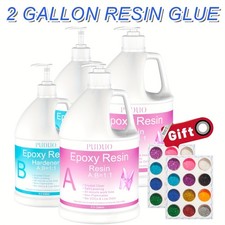 1-Gallon Epoxy Resin Kit With Accessories Glitter  Crystal Clear Art Resin -