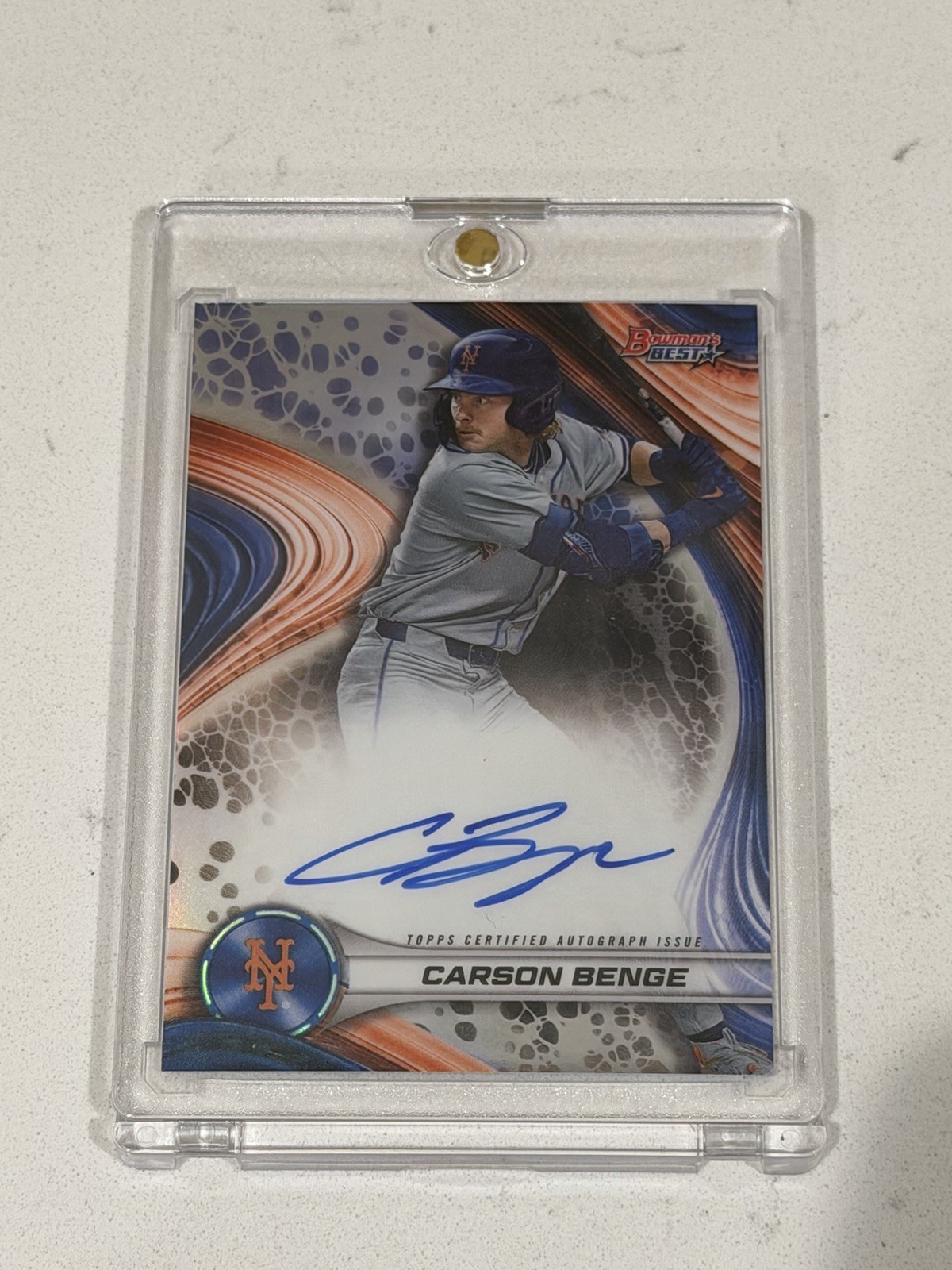 Carson Benge Auto 2024 Bowman's Best of #B24-CBE (AU, RC) Mets Rookie