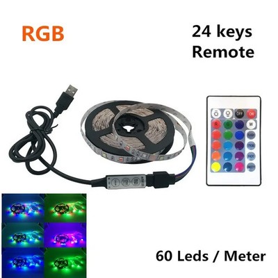 USB LED Strips SMD3528 light 5V adapter string Christmas desk Decor lamp tape