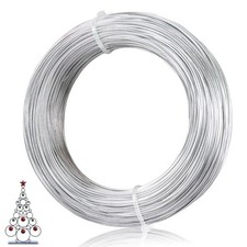 18 Gauge Aluminum Wire, 1mm 1 Roll Craft Wire, 164 Feet Silvery Bendable Meta...
