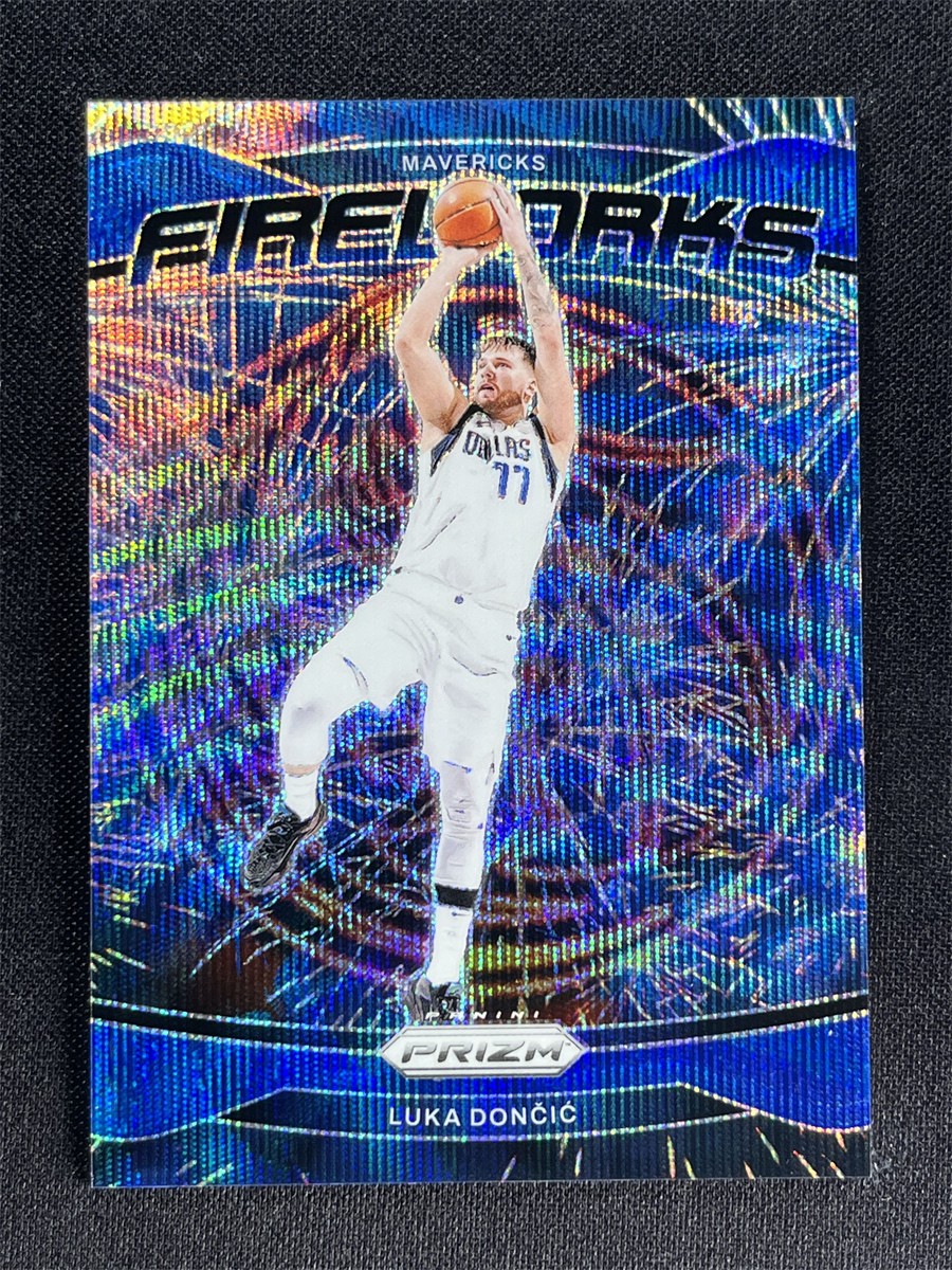 2024-25 Panini Prizm Luka Doncic #1 Blue Wave Prizm Fireworks Mavericks /175