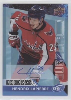 2021-22 Upper Deck Ice Sub Zero Rookie Blue Hendrix Lapierre #SZ-46 Auto 03uh