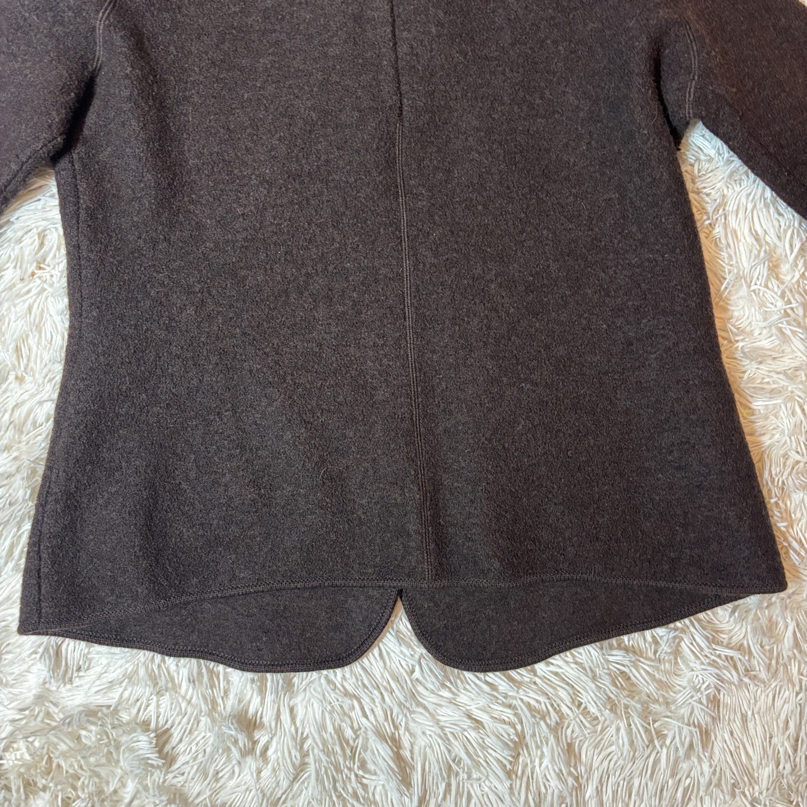 Wool Button Front Blazer Jacket Collarless Women'… - image 8