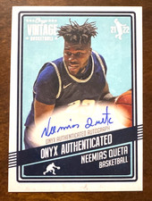 2021 Onyx Vintage Basketball NEEMIAS QUETA Autographed Blue Ink /50 Card #VANQ