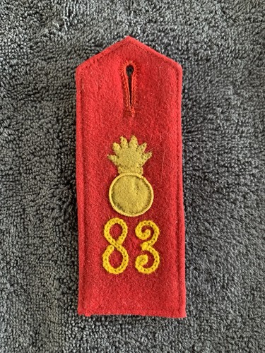 Original Imperial German Army Shoulder Strap 83rd  Field Artillery Regiment WW 1