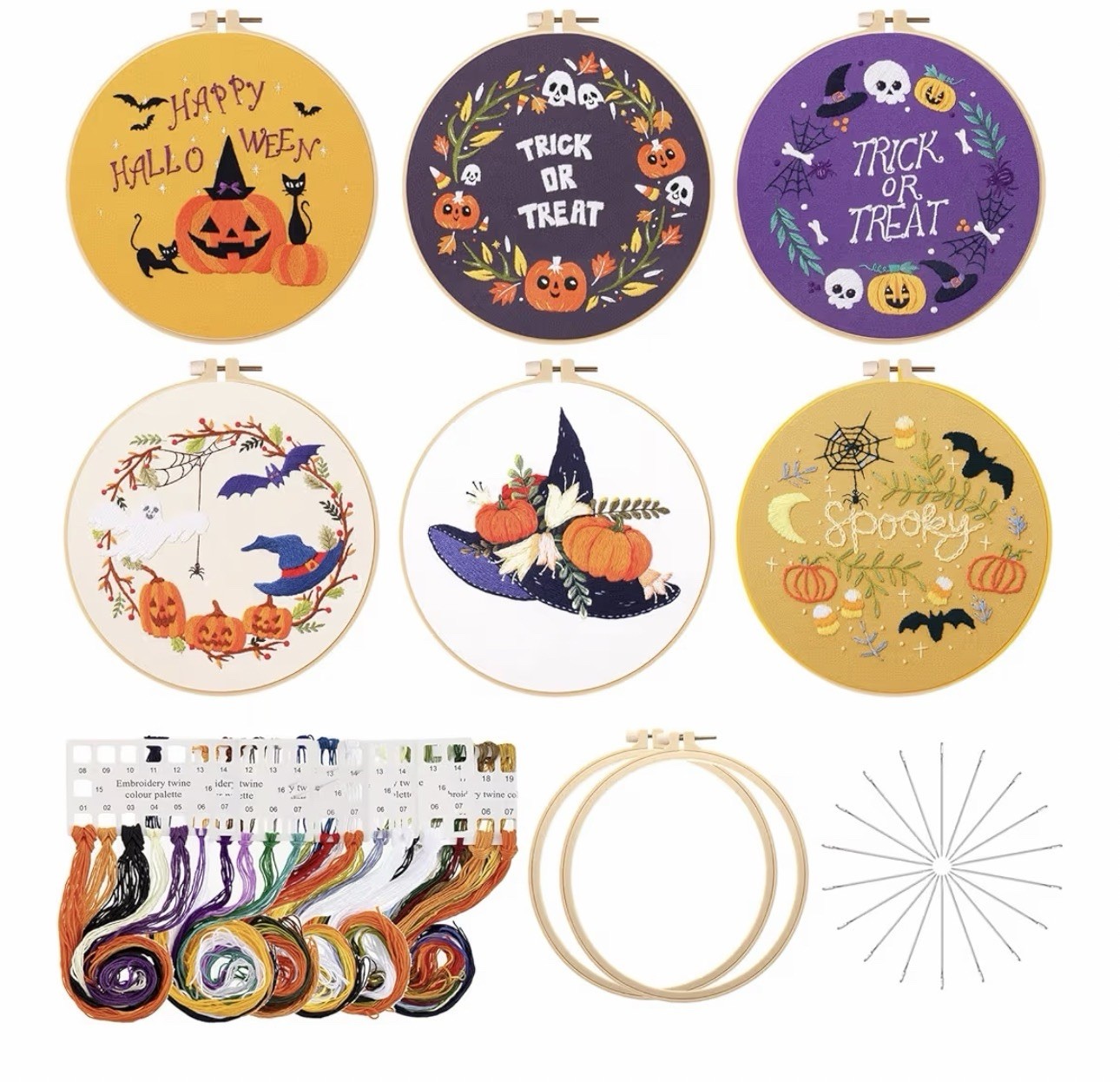 Kits For Beginners Includes Hoops Yarn Needles Instructions.