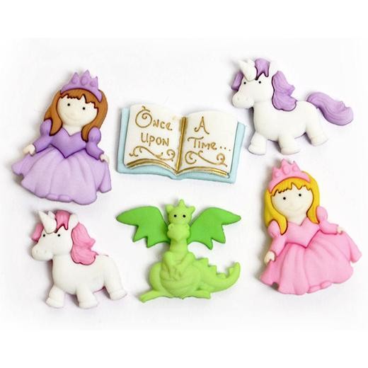 Dress It Up Buttons - Once Upon A Time 6pcs #7021
