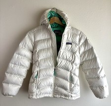 Patagonia Girls Hi-Loft Down Sweater Hoody Wh...