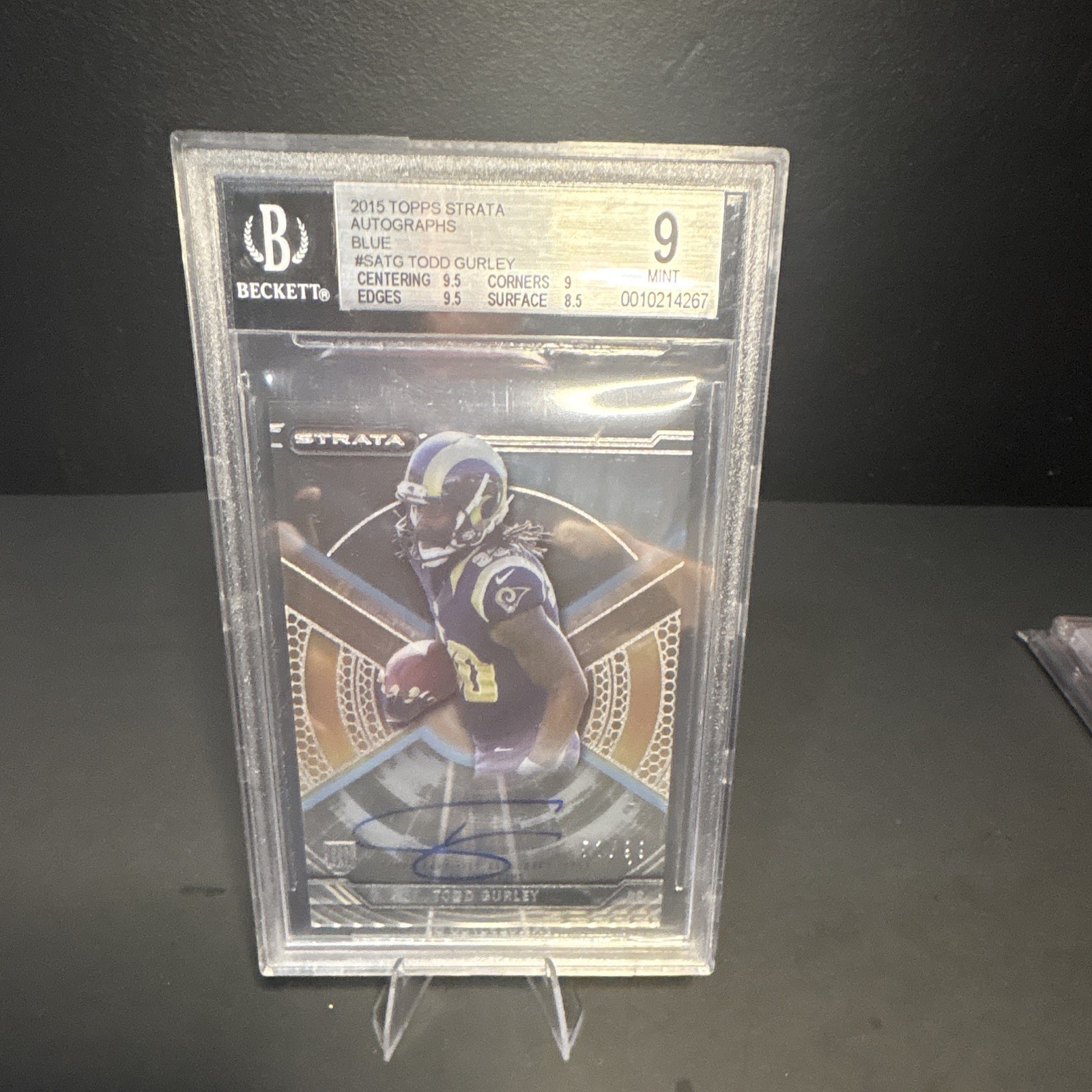 Todd Gurley Topps Strata Autographs #SATG Blue