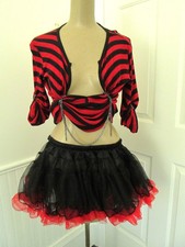 Medium Adult Costume Dance Halloween Paris Can Can Burlesque Goth