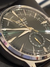 Seiko Presage Midnight Mockingbird Cocktail Time Watch |40.5mm |Automatic |Green 14